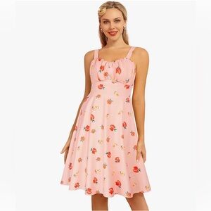 Floral Pink Swing dress